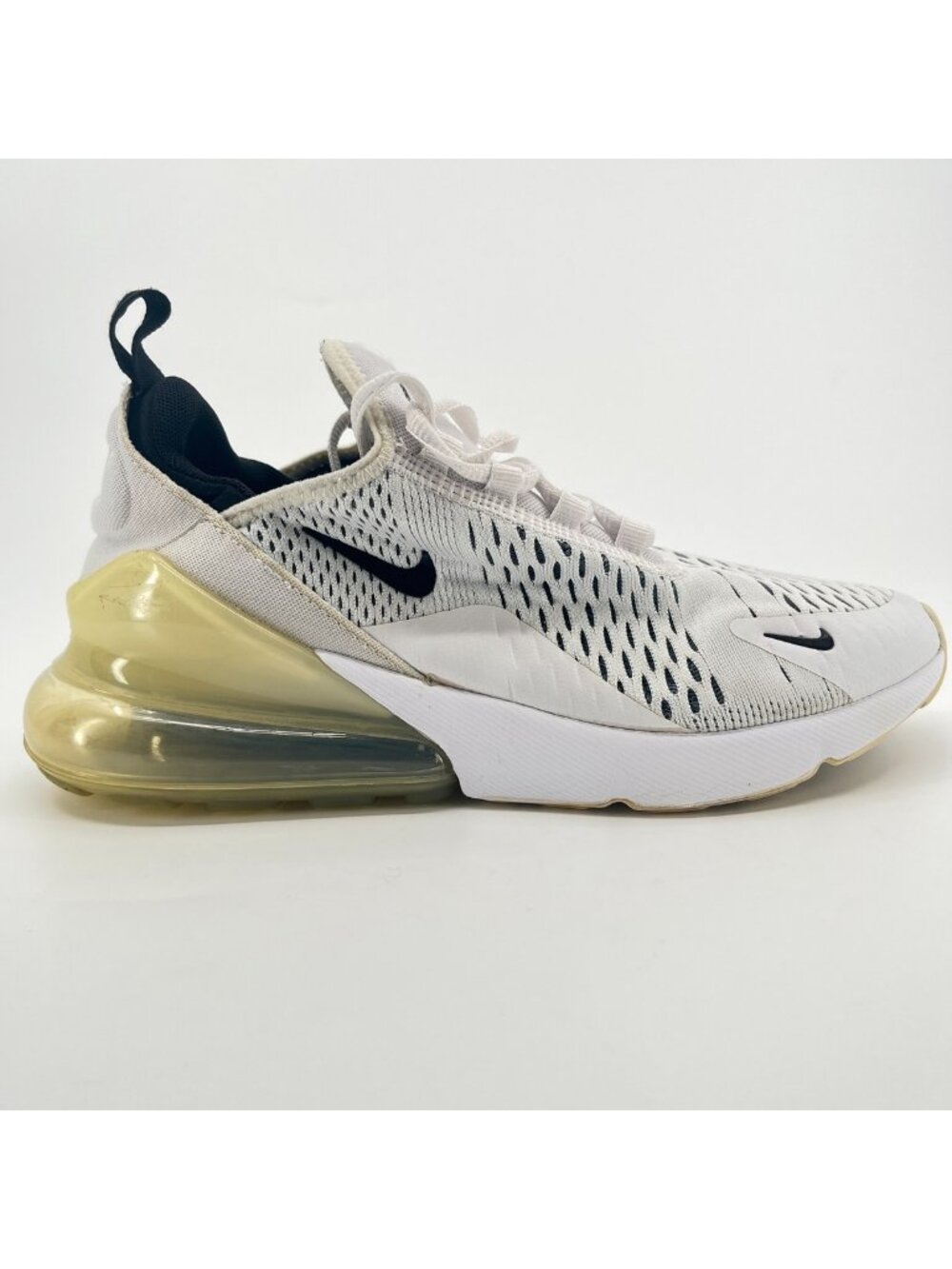 Nike Air Max 270 Womens Size 8 White Athletic Running Walking Shoes Sneakers